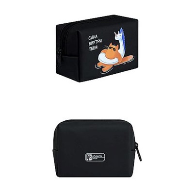 Кошелек для банкнот и монет 100х70х50 мм "СУПЕРКОТ" полиуретан,молния 72827 Феникс