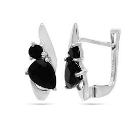 Серьги из серебра сапфир корунд, Элиза