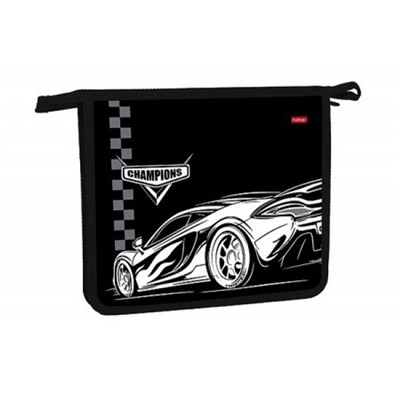 Папка для тетрадей А5 на молнии сверху пластиковая "Champion" 2 отделения (090213) 02025 Хатбер