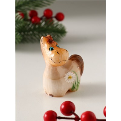 Фигурка «Лошадка довольная» 7×5.5 см, селенит