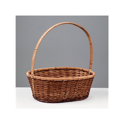 УЦЕНКА Корзина плетёная, 30×25×12/37 см, бамбук, лоза, МИКС