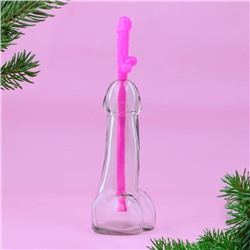 Подарочный набор новогодний «С Новым годом»: стакан 100 мл, трубочка, 18+