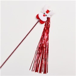 Дразнилка для кошек «Новогодний заяц», 30 см, с бубенчиком