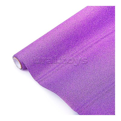 Пленка самоклеящаяся с блестками 45x300 см, сиреневая, PP 100 мкм, в рулоне