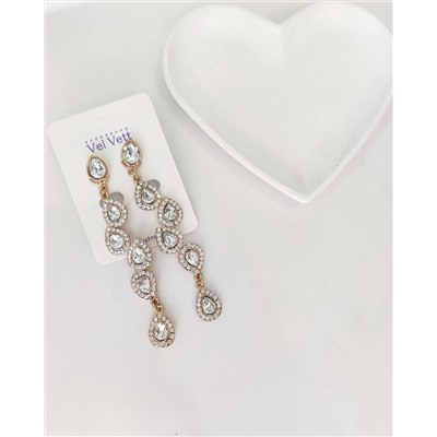 Вечерние серьги с чешскими стразами