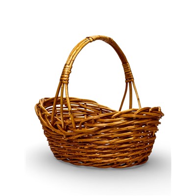 Корзина плетёная для хранения, лоза, коричневая, набор 3 шт.