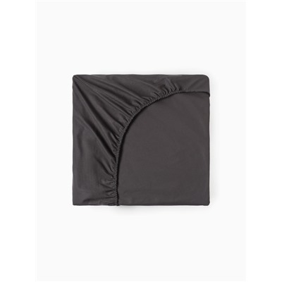 Простыня на резинке 1.5-спальная «Этель. Серая гавань», 140×200+25 см, поплин