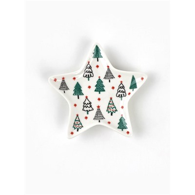 Подставка под чайные пакетики новогодняя «Зимний лес», 8.7×8.7 см