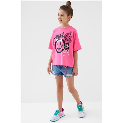 Фуфайка трикотажная для девочек (футболка) PLAYTODAY, 1240619