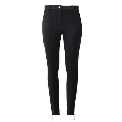 Брюки женские с декоративной молнией MINAKU: Casual Collection, чёрные, размер 42