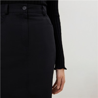 Юбка миди асимметричная женская MIST: Denim размер 48, чёрная