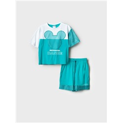 Комплект трикотажный для девочек: фуфайка (футболка), шорты