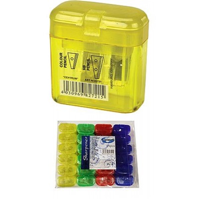 Точилка пластиковая с контейнером два отверстия 82721 Centrum