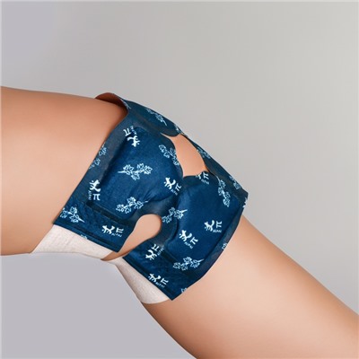 Бандаж самонагревающийся для коленного сустава ONLITOP, 14×18×0.5 см, синий