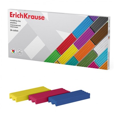 Пластилин  24цв 384гр. классический 61319 ErichKrause