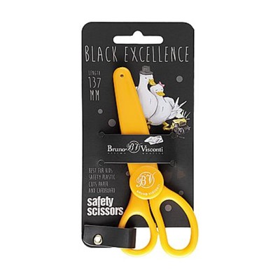 Ножницы детские 137 мм "BLACK EXCELLENCE. ГУСИ" в чехле 60-0028/02 Bruno Visconti