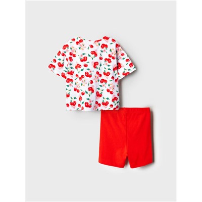 Комплект трикотажный для девочек: брюки (легинсы укороченные), фуфайка (футболка)