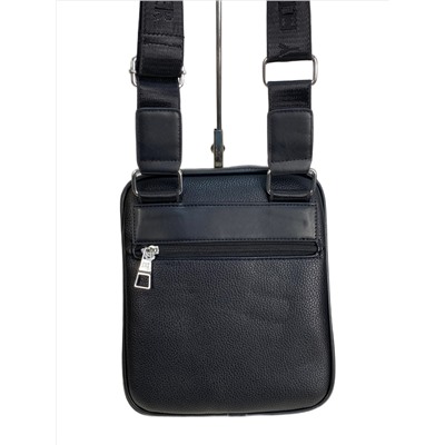 Сумка мужская из искусственной кожи, цвет черный