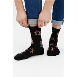 Носки мужские Новогодняя история (Черный)
