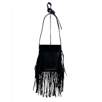 Женская сумка из искусственной замши, цвет черный