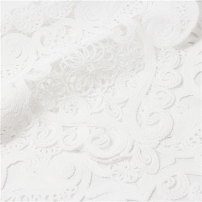 Дорожка на стол Этель ажурная, белая, 40×90 см, 100%п/э