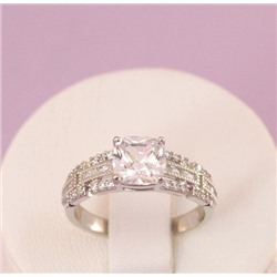 Кольцо родий H01-14005 размер 17 18