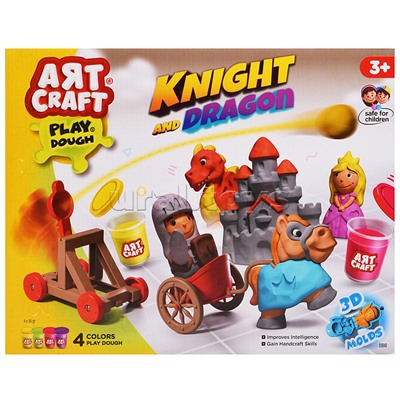 Набор для лепки "Рыцари и драконы" тесто 4х56г