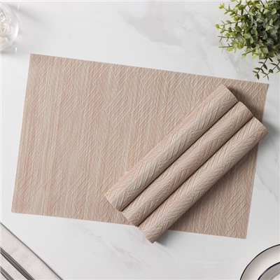 Салфетки сервировочные на стол Доляна «Энн», 4 шт., 30×45 см, бежевые