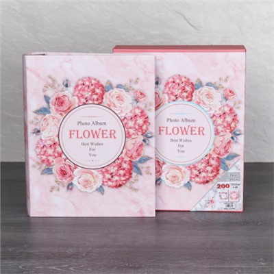 Фотоальбом 200 фото 10х15 Цветы / 9341 /уп 36/