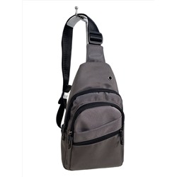 Сумка на плечо слинг текстильная, цвет серая