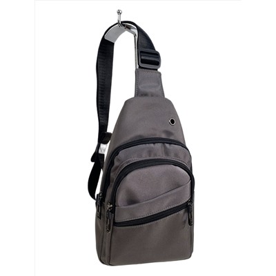 Сумка на плечо слинг текстильная, цвет серая