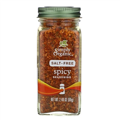 Simply Organic, пряная приправа, без соли, 69 г (2,4 унции)