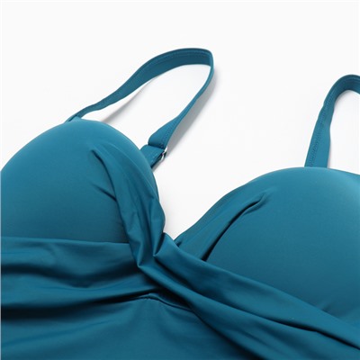 Купальник слитный женский, цвет зелёный, размер 50