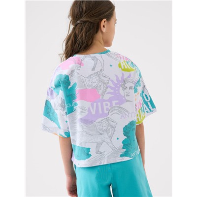 Фуфайка трикотажная для девочек (футболка)