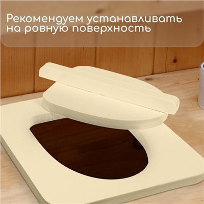 УЦЕНКА Сиденье для уличного туалета, 38×50 см, Эконом, с крышкой, пенополистирол( разноцвет) 10383