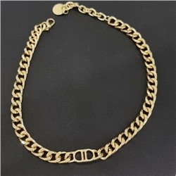 Колье цепочка, золотистая, из стали, арт.001.023