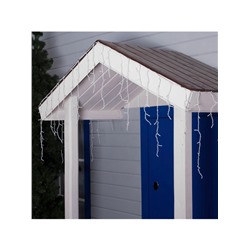 Гирлянда «Бахрома» 4×0.6 м, IP44, белая нить, 180 LED, свечение белое, 8 режимов, 220 В