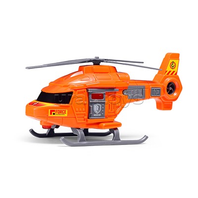 Машина "Тягачь" с вертолетом, 1:16 (свет, звук) в коробке