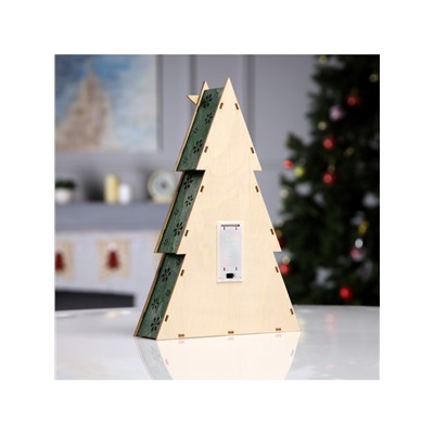 Светодиодная фигура «Олень с подарками» 20×30×5.5 см, дерево, батарейки AAAх2 (не в комплекте), свечение тёплое белое