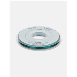 Лента атласная TEIRA, двухсторонняя, 6 мм, 25±1 м, зелёная №0589