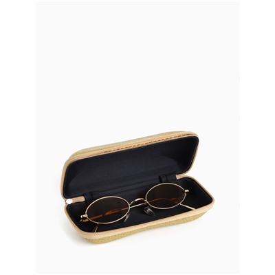 Футляр для очков на молнии, размер 16×6×7 см, жёлтый