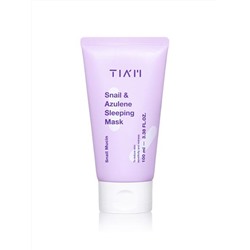 Tiam Ночная маска с муцином улитки и азуленом Snail & Azulene Sleeping Mask
