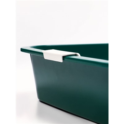 Туалет для кошек «Белла мини», 35×26×6 см, с сеткой, пластик, зелёный