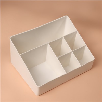 Органайзер для хранения косметики, 6 секций, 22×16.1×11 см, МИКС