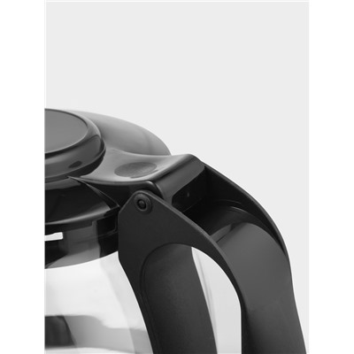 Заварочный чайник Доляна «Иллюзия», 700 мл, с металлическим ситом, стекло, чёрный