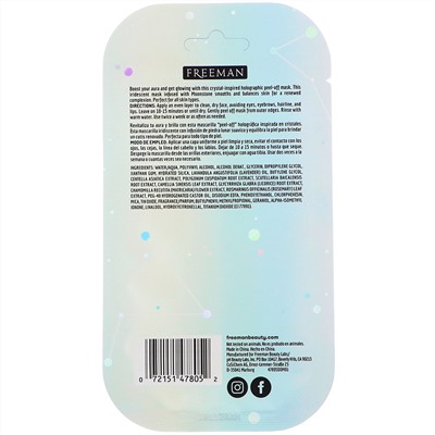 Freeman Beauty, Cosmic, Holographic Peel-Off Mask, Balancing Moonstone, 0.33 fl oz (10 ml)