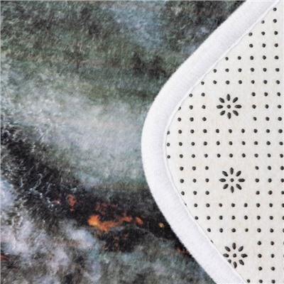 Коврики для ванной и туалета Доляна «Мрамор», 2 шт., 79×50 см, 50×39 см, серые