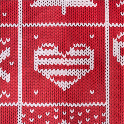 Постельное бельё «Этель» 2 сп Новогодняя вязка 175×215 см, 200×220 см, 70×70 см - 2 шт., поплин