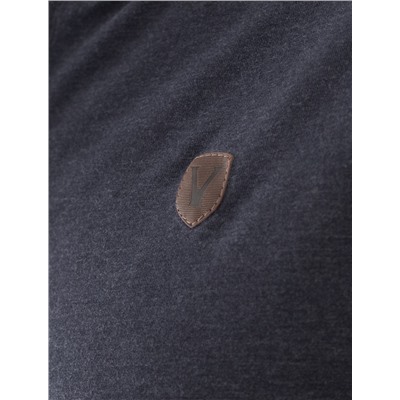 Тонкий лонгслив с круглым воротом на пуговицах из премиального хлопка с эластаном