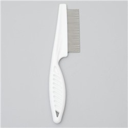 Расчёска с частыми зубьями, 18 см, пластиковая ручка, белая
